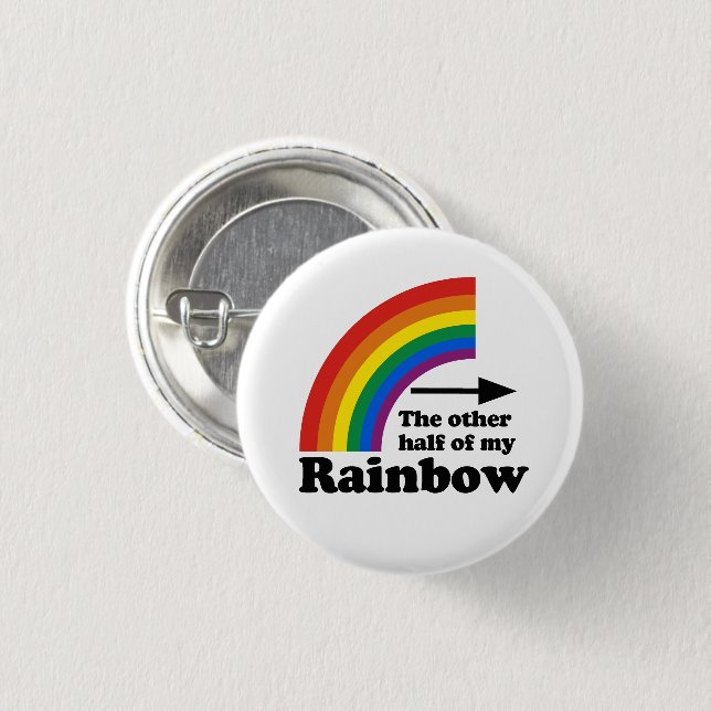 Der andere Teil meines Regenbogens (Links) Button (Vorne & Hinten)