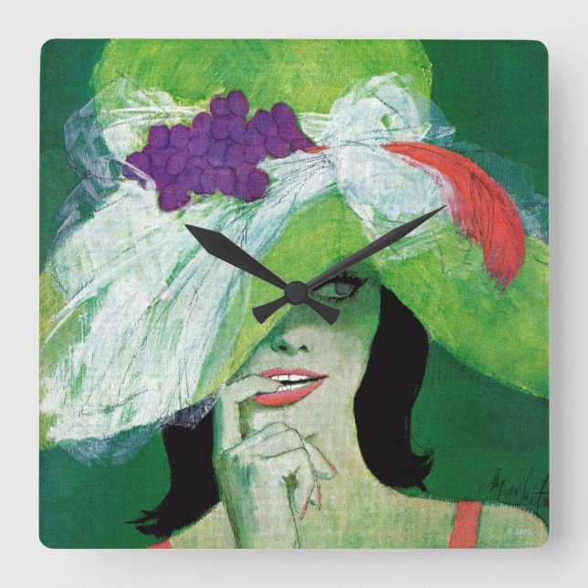 Der andere Weg Quadratische Wanduhr (Vorderseite)