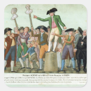 Der Anfang der Französischen Revolution Quadratischer Aufkleber