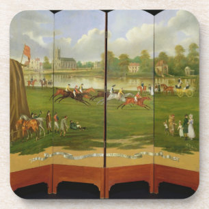 Der Anfang des Rennens für die Clarence Goldschal Getränkeuntersetzer