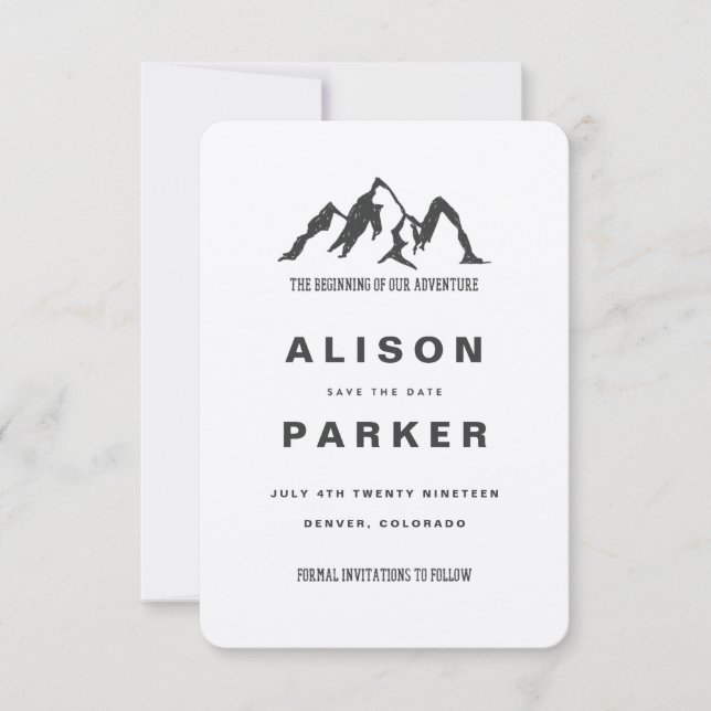 DER ANFANG UNSERES ABENTEUER-SAVE THE DATE KRAFT SAVE THE DATE (Vorderseite)