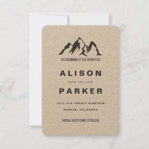 DER ANFANG UNSERES ABENTEUER-SAVE THE DATE KRAFT SAVE THE DATE