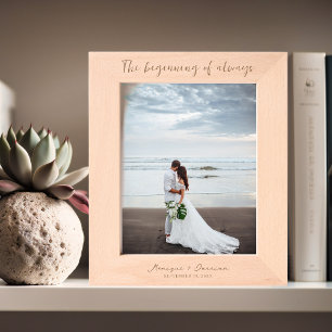 Der Anfang von immer   Newlyweds Monogram Geätzte Rahmen