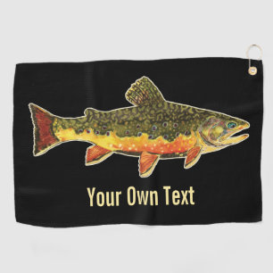 Der Angler der Bachforelle Golfhandtuch