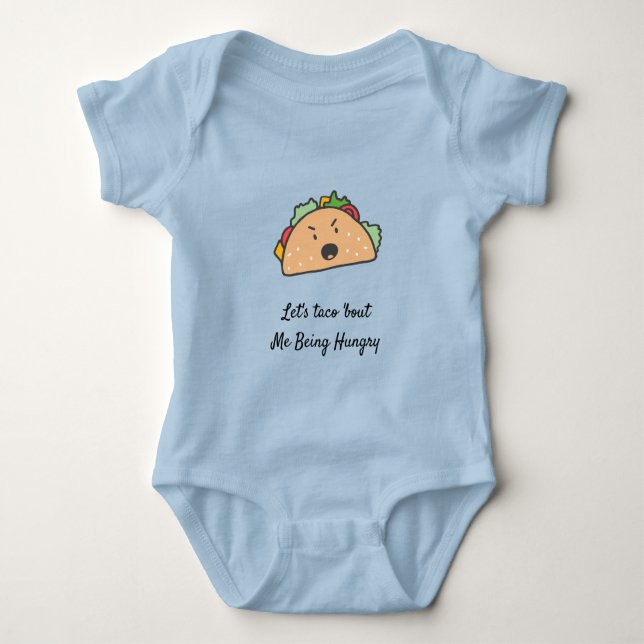 Der angreifende Taco benutzerdefinierter Text mit  Baby Strampler (Vorderseite)