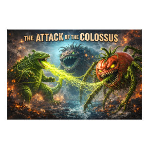 Der Angriff der Colossus Mutant-Veggie XL Premium Fotodruck
