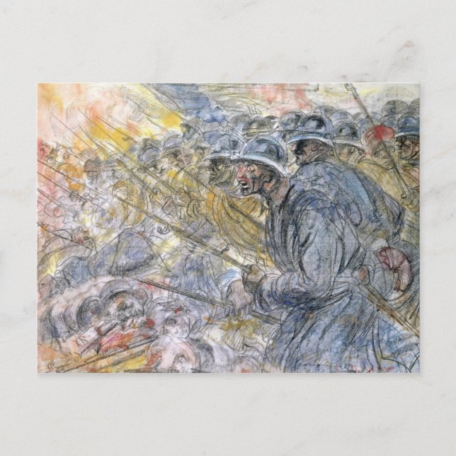 Der Angriff, Verdun Postkarte (Vorderseite)