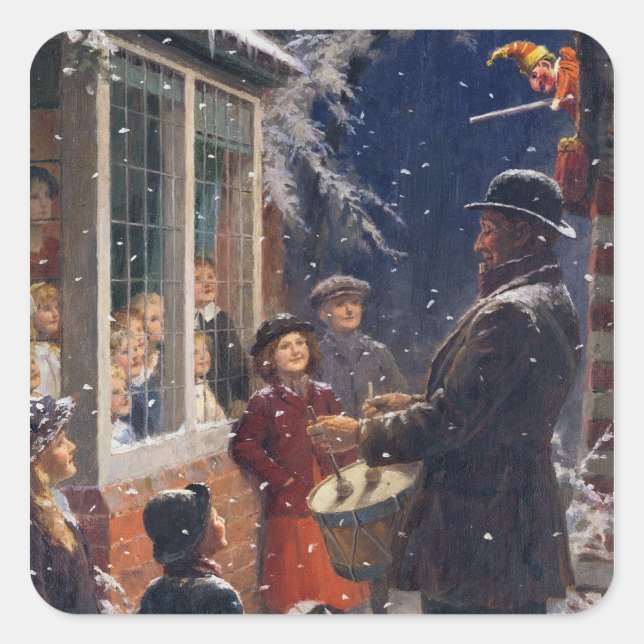 Der Animateur Quadratischer Aufkleber (Vorderseite)