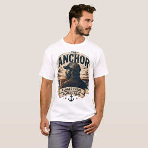 Der Anker immer da, immer echt, Vintage-Vater T-Shirt