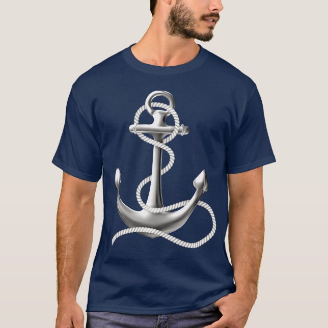 Der Anker nautischer T - Shirt (Vorderseite)