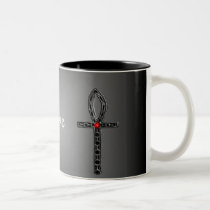 Der Ankh (silber) Zweifarbige Tasse