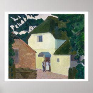 Der Anrufer an der Mühle (Öl auf Leinwand) Poster