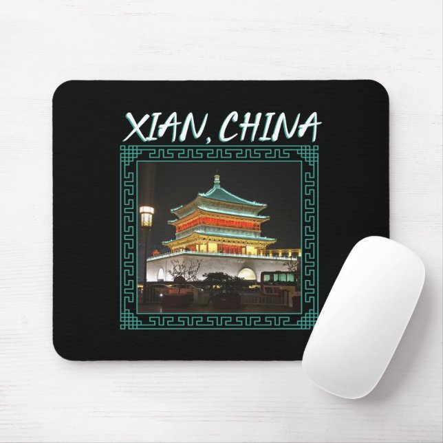 Der antike Xian-Glockenturm der China Mousepad (Mit Mouse)