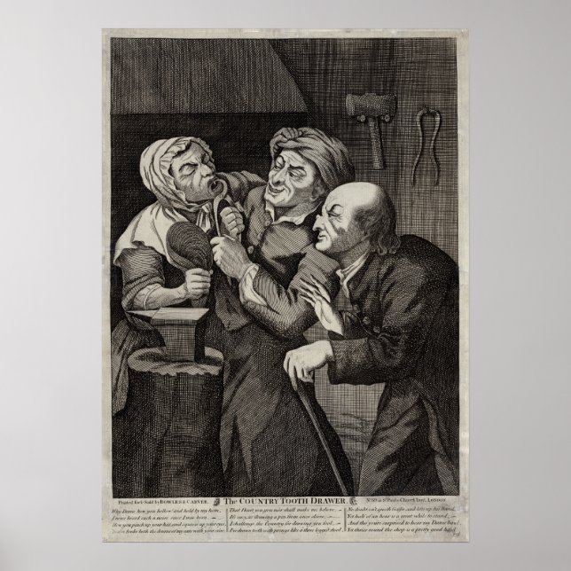 Der antike Zahnarzt der Landzimmertürme Poster (Vorne)