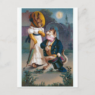 "Der Antrag" Vintage Valentinstag Feiertagspostkarte