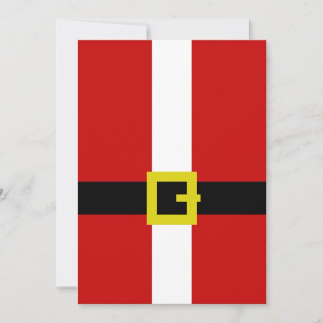 Der Anzug des Weihnachtsmanns Einladung (Vorderseite)