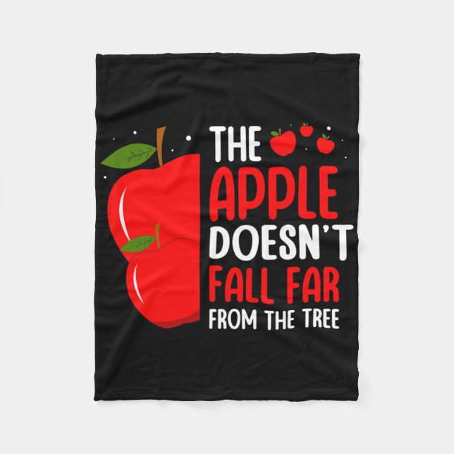 Der Apfel fällt nicht weit vom Baumapfel-Bild Fleecedecke (Vorderseite)