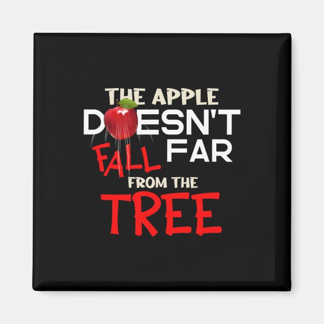 Der Apfel fällt nicht weit vom Baumapfel-Bild Magnet (Vorne)
