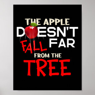 Der Apfel fällt nicht weit vom Stamm Apfelbild Poster
