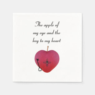 Der Apfel meines Auges und der Schlüssel zu meinem Serviette