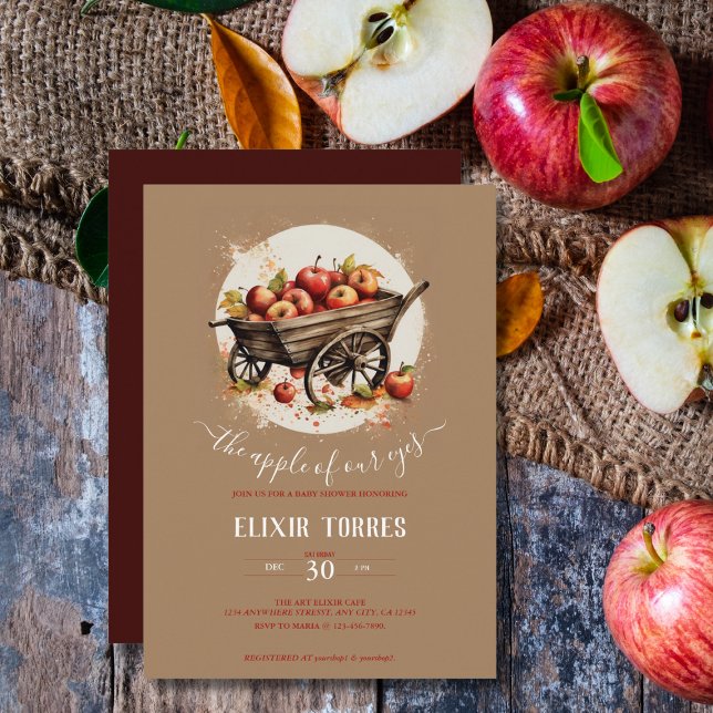 Der Apfel unserer Augenbabydusche Einladung (Von Creator hochgeladen)