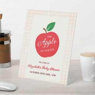 Der Apfel unserer Augenbabydusche Sockelschild