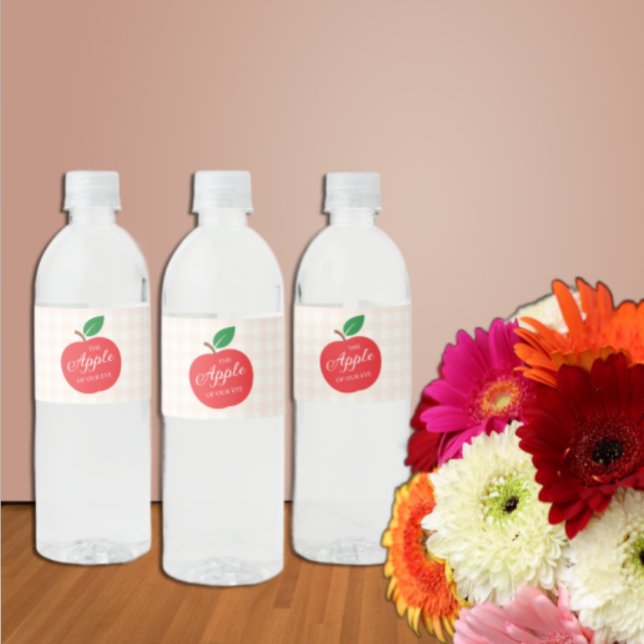 Der Apfel unserer Augenbabydusche Wasserflaschenetikett (Von Creator hochgeladen)