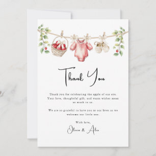 Der Apfel unserer Baby-Dusche Danke