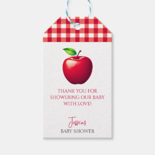Der Apfel unserer Babydusche im Augenfall Geschenkanhänger
