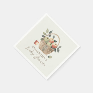 Der Apfel unserer Babydusche Serviette
