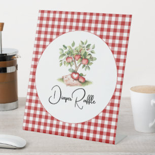 Der Apfel unserer Babyduschplatte Sockelschild