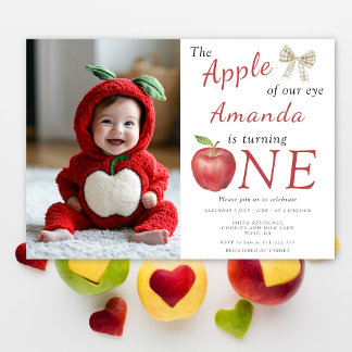 Der Apfel unseres Auges Erster Geburtstag Einladung
