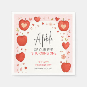 Der Apfel unseres Auges fällt als Geburtstag Serviette
