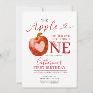 Der Apfel unseres Auges verwandelt einen Geburtsta Einladung