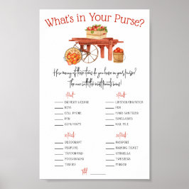 Der Apfel unseres Auges Was ist in deiner Handtasc Poster