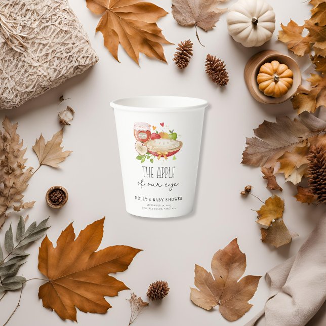 Der Apfel unseres Baby-Duschpapier-Cup Pappbecher (The Apple of Our Eye Baby Shower Paper Cup)