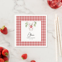 Der Apfel unseres Babyduschcocktails Napkin