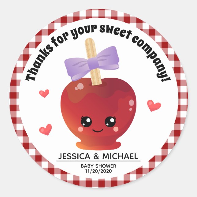 Der Apfel unseres klassischen, runden Aufklebers Runder Aufkleber (Vorderseite)