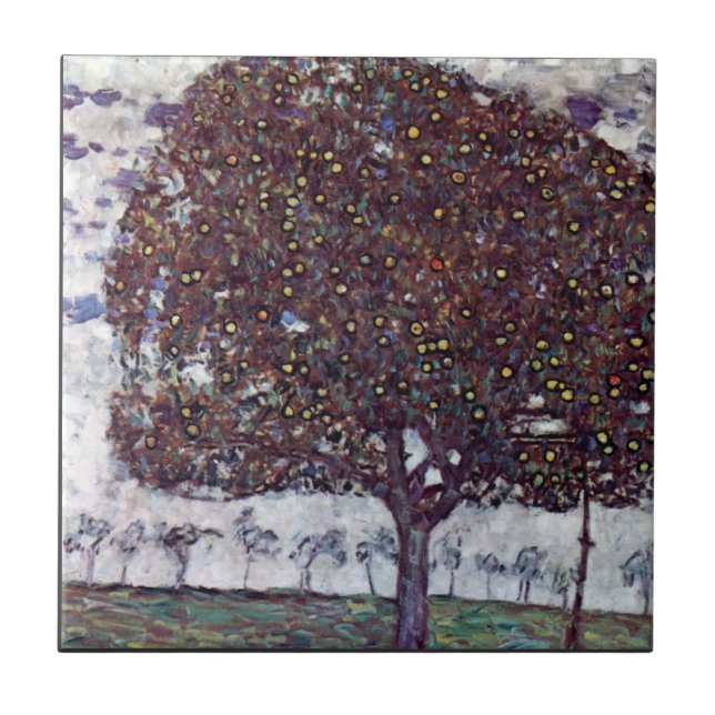 Der Apfelbaum durch Gustav Klimt Fliese (Vorderseite)