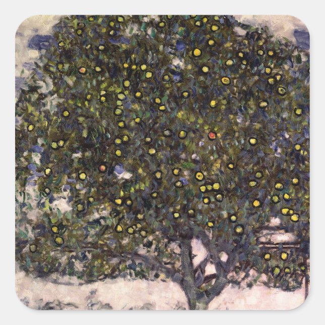 Der Apfelbaum II, 1916 Quadratischer Aufkleber (Vorderseite)