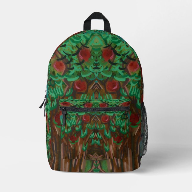 Der Apfelbaum in Mixed-Media Bedruckter Rucksack (Vorderseite)