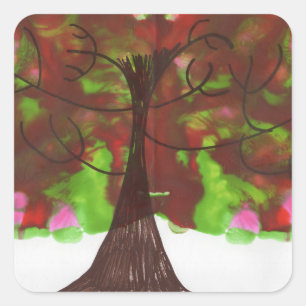 Der Apfelbaum Quadratischer Aufkleber