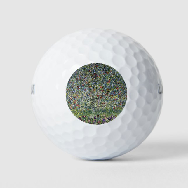 Der Apfelbaum (von Gustav Klimt) Golfball (Vorderseite)