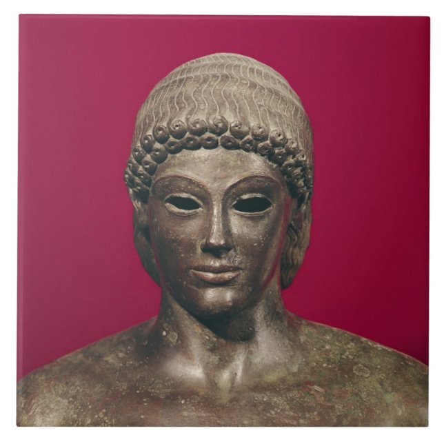 Der Apollo von Piombino, Kopf der Statue, fand Fliese (Vorderseite)