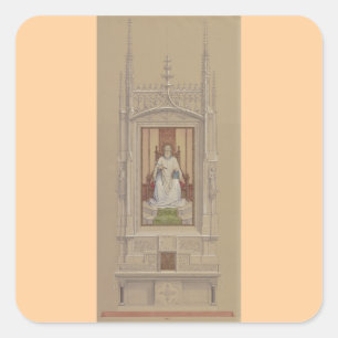 Der Apostel Bartholomäus Fine Art Quadratischer Aufkleber