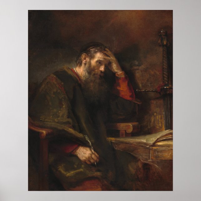 Der Apostel Paul - Rembrandt Fine Art Poster (Vorne)