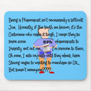 Der Apotheker-Geschenk-"Rand Geisteskrankheit" Mousepad