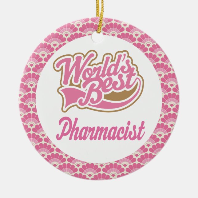 Der Apotheker-Geschenk-Verzierung der Welt beste Keramikornament (Vorne)