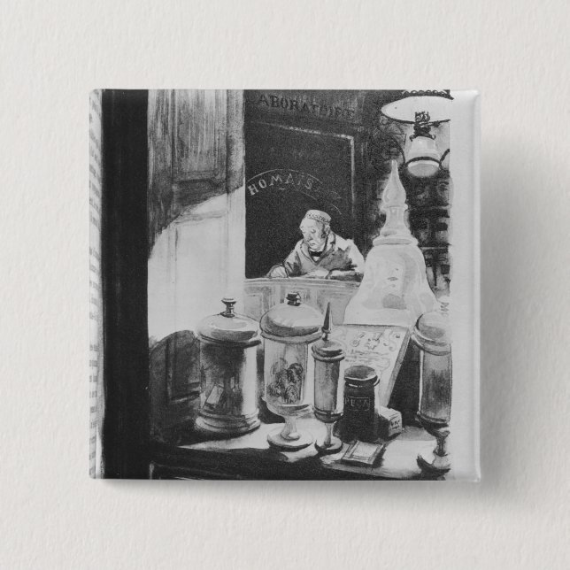 Der Apotheker Homais Button (Vorderseite)