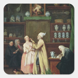 Der Apotheker Quadratischer Aufkleber